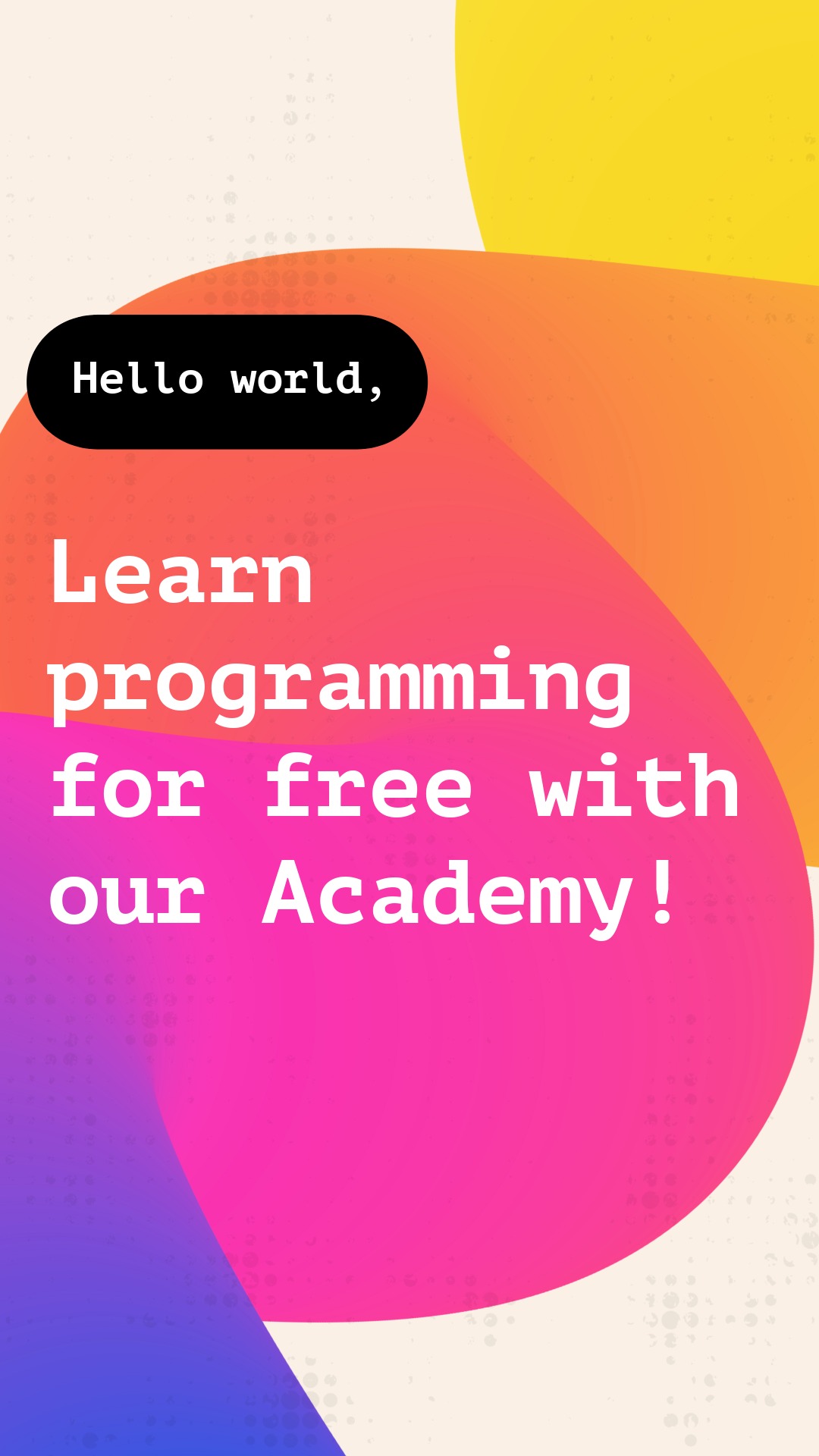 Learn programming advertisement